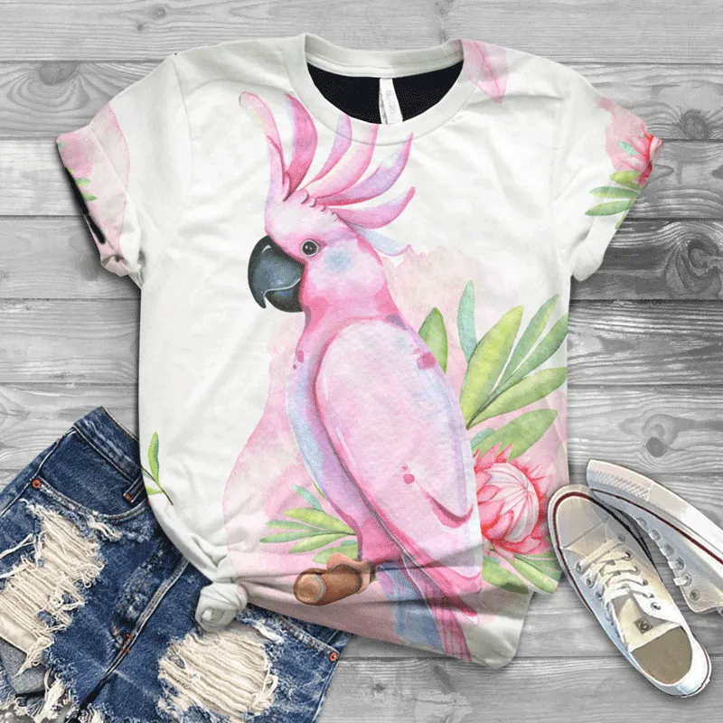 Printed Men's And Women's Tops Loose Short Sleeves Loose Casual T-Shirts - 10 Style