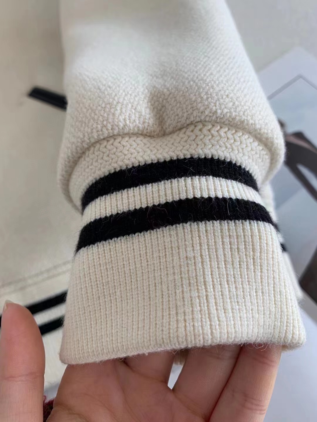 Men's And Women's Leather Black And White Stitching Star Jacket