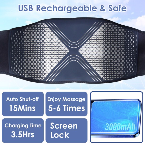 Lower Back Massager Heating Pad Cordless Heating Pad - Image 2