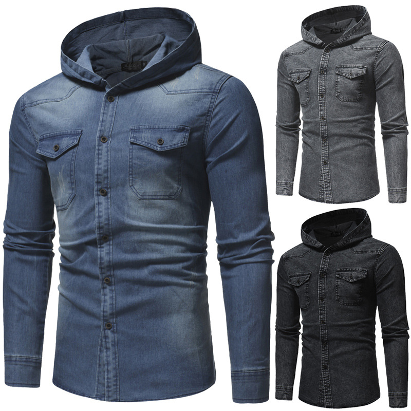 Spring, Autumn And Winter Fashion Washed Men's Casual Slim Fit