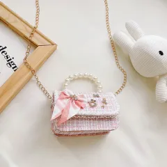 Western Style Small Square Bag Fashion Cute Girl Decoration - Pink - View 1