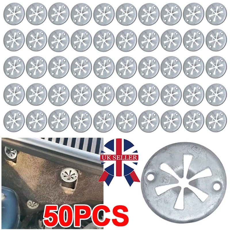 50X Undertray Exhaust Heat Shield Metal Spring Washer Fixing Clip Nut Fit For VW — image 3