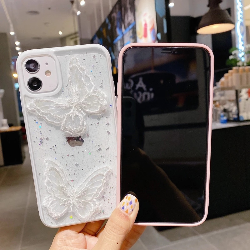 Funda encaje mariposa celular
