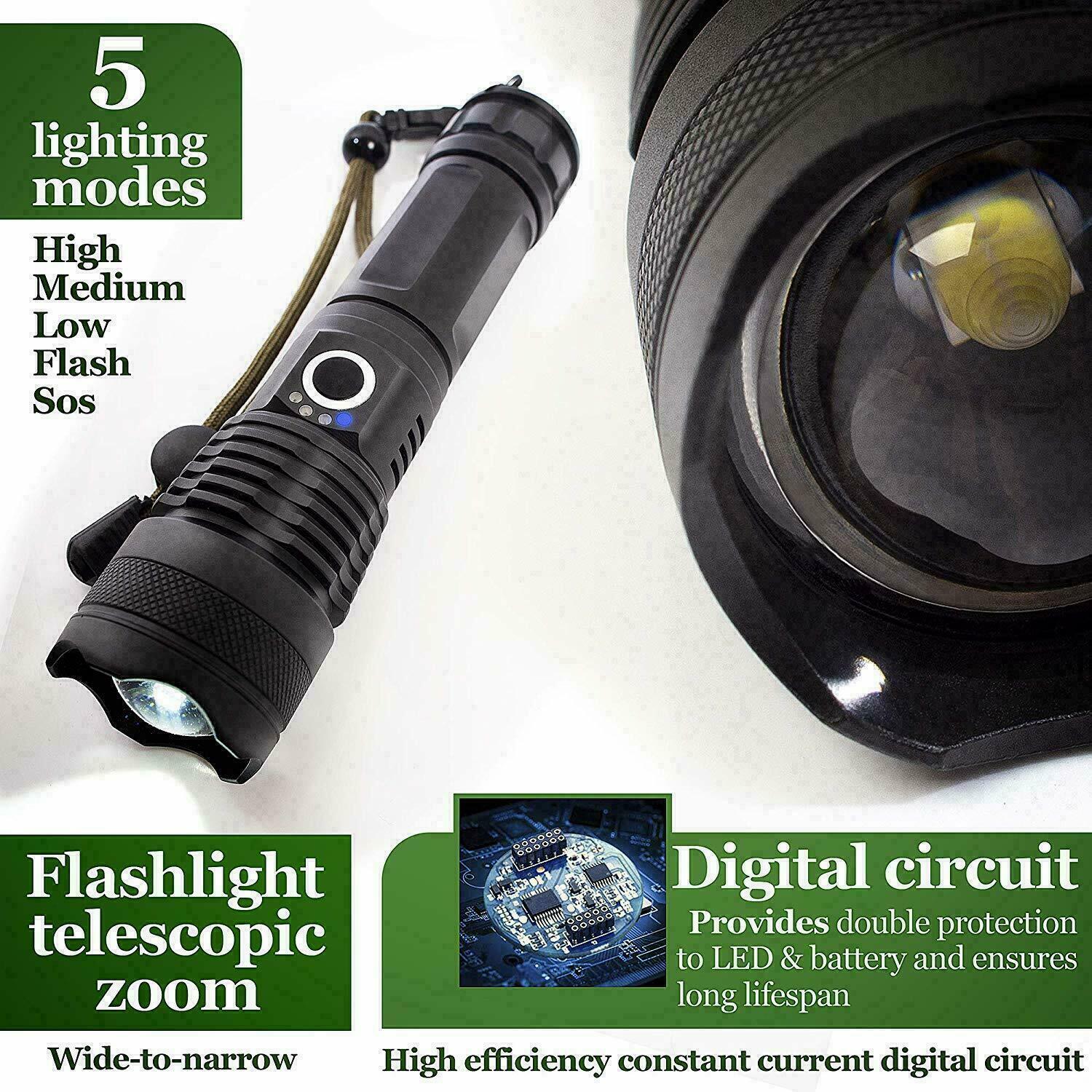 Tactical Flashlight Police Multi-mode Handheld Flashlamp Torch Waterproof Lamp — image 9