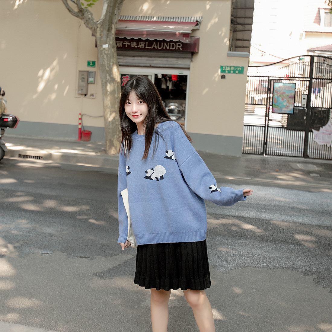 Hong Kong Style Loose Lazy Knit Sweater