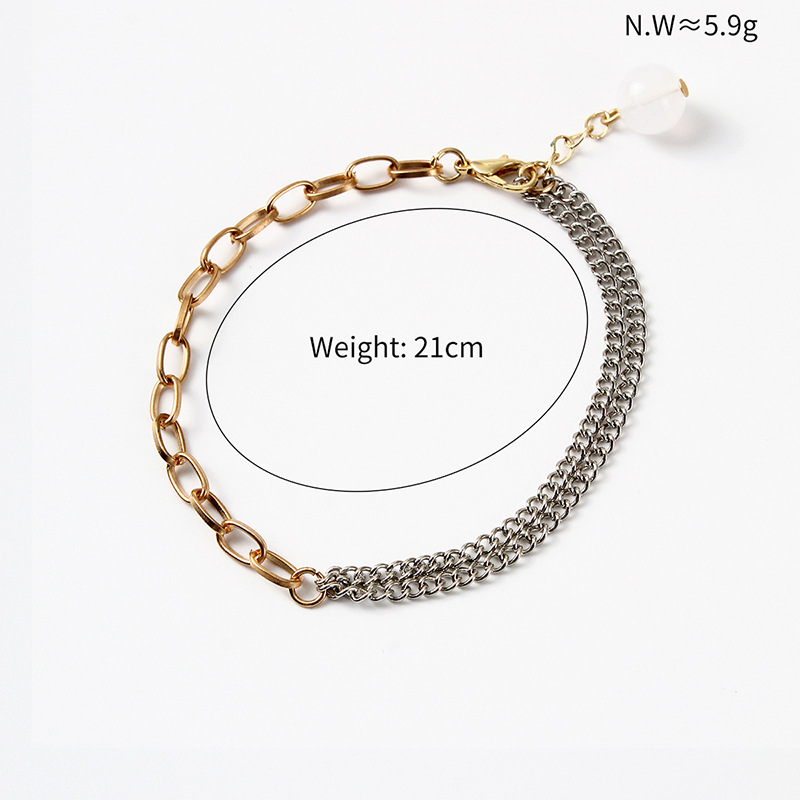 Vintage French Coin Bracelet Hip Hop Alloy Bracelet