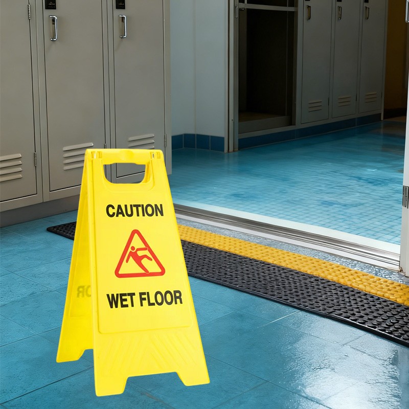 2Pcs Caution Slippery Surface Warning Hazard Safety Standing Wet Floor Sign — image 4