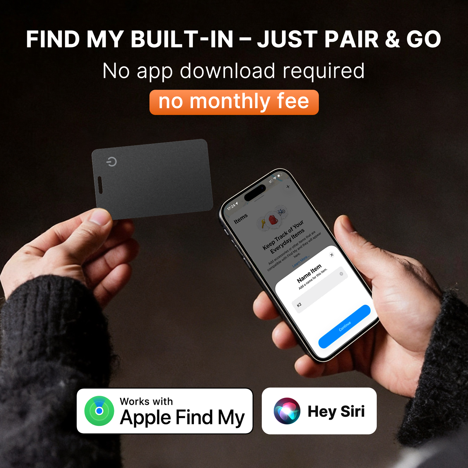Smart Card Tracker with Find My Network