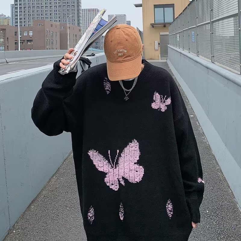 Retro Design Sweater Casual Versatile Woman