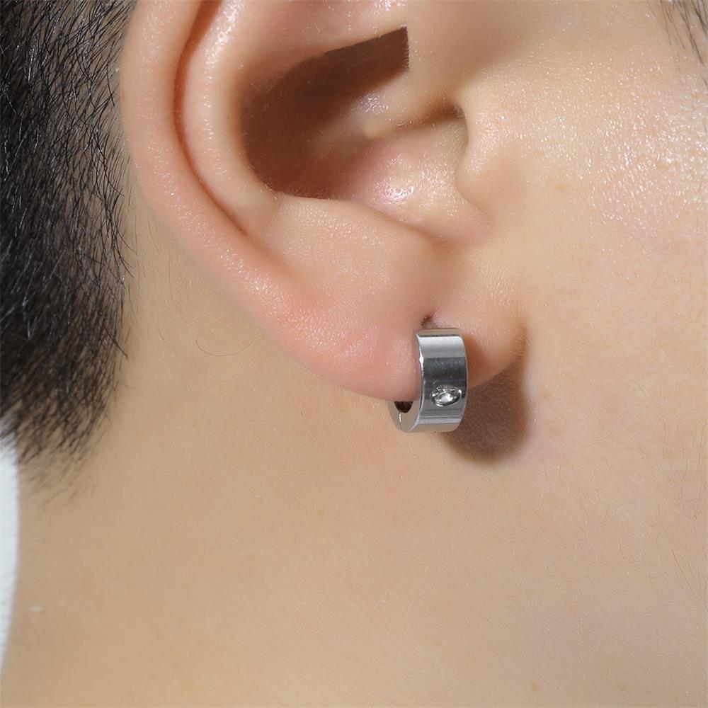 European And American Cross-border Jewelry Smooth Rounded Titanium Steel Earrings