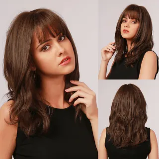 Air Bangs Tail Curl Scottish Curls - Black Brown