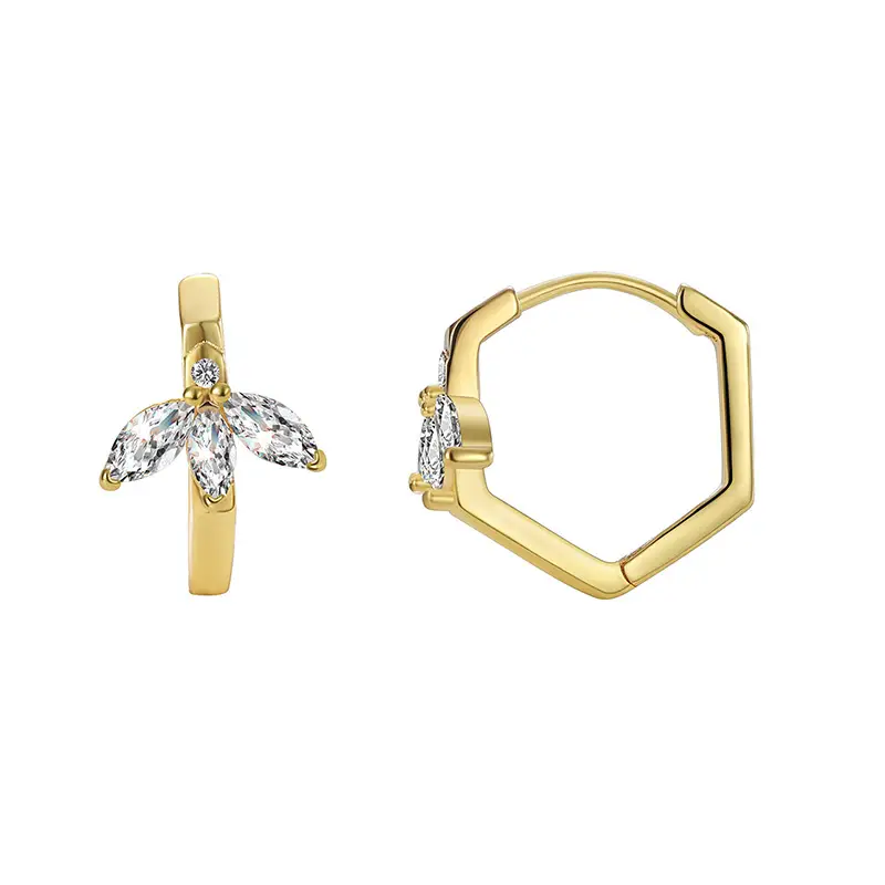 Women's Fashion Zircon Geometric Earrings