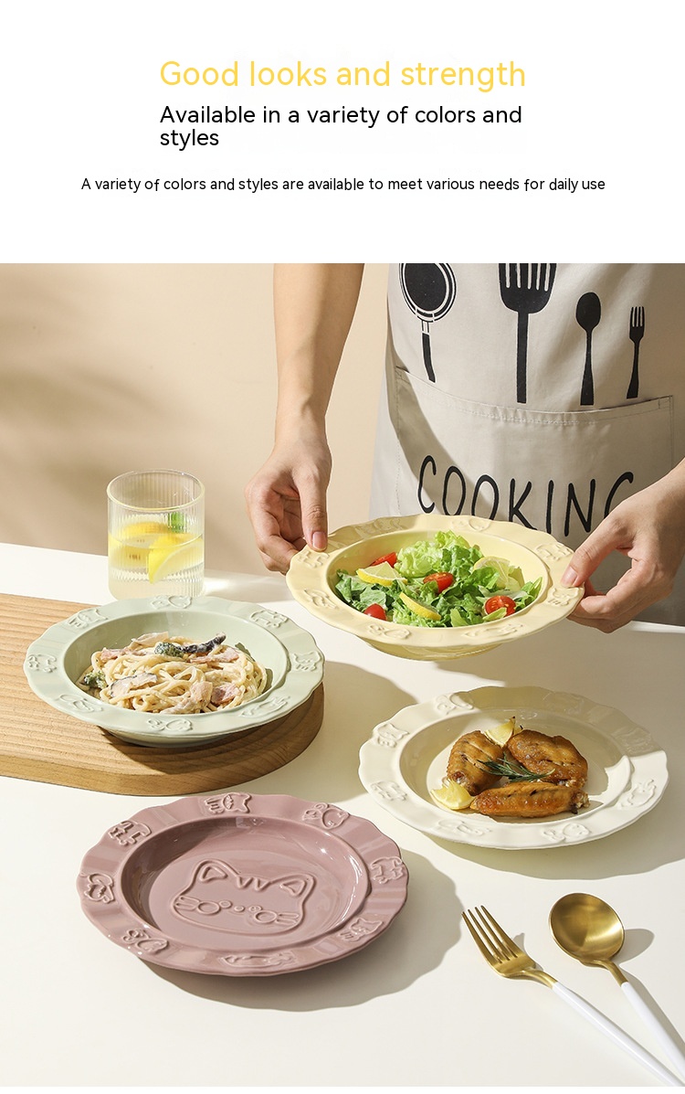 Title 6, Ceramic Plate Cartoon Cute Relief Dish Dim Sum ...