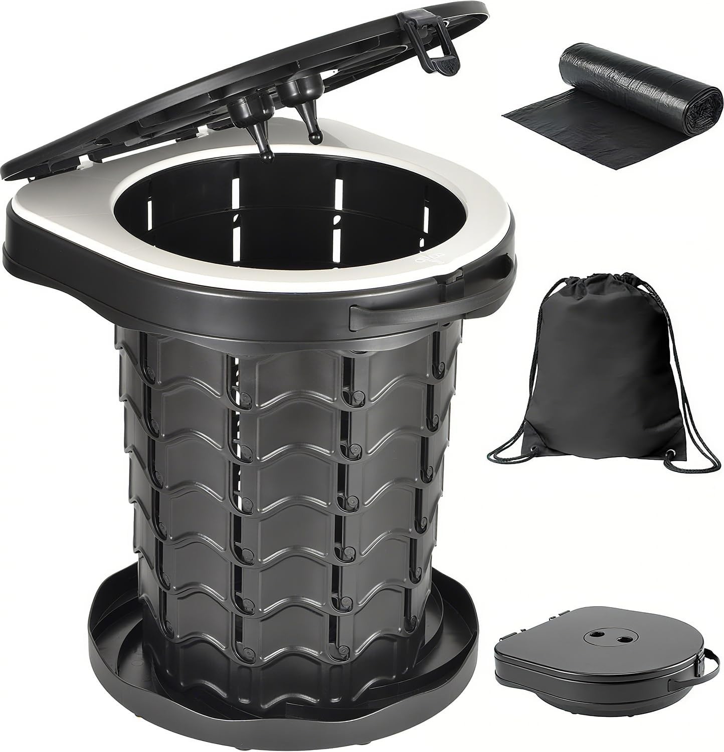 Portable Folding Camping Toilet Compact Potty Loo Caravan Toilet Picnic Fishing