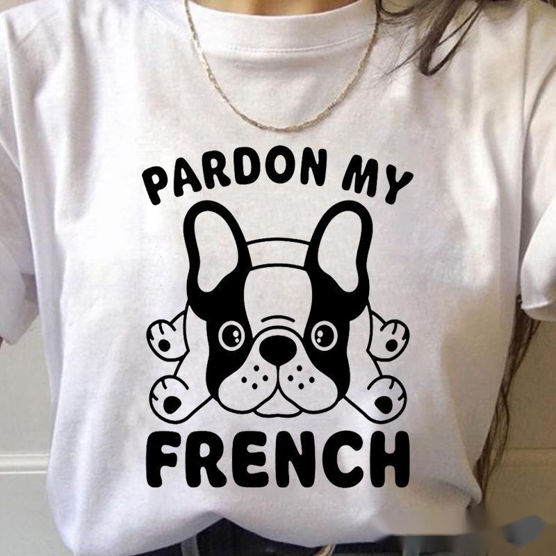 Title 13, T-shirt col rond femme, imprimé Love bouledogue...