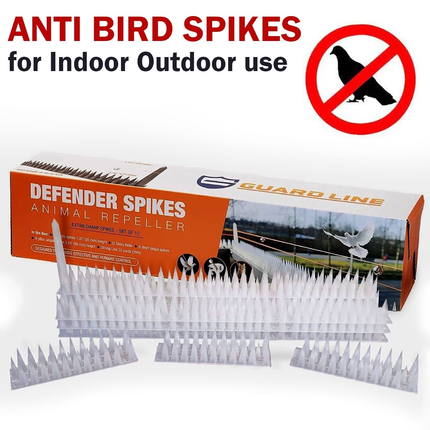 Bird Repellent Fence Kit for Small Animals. we ship only inside the US, USPS First Class Package 2 Day Handling , 2-5 Day Shipping. Bird Spikes 5.1m/16.92 FT Bird Deterrent Spikes for Small Birds Squirrels Cats Keep Birds Away from Fence Roof Railing Push