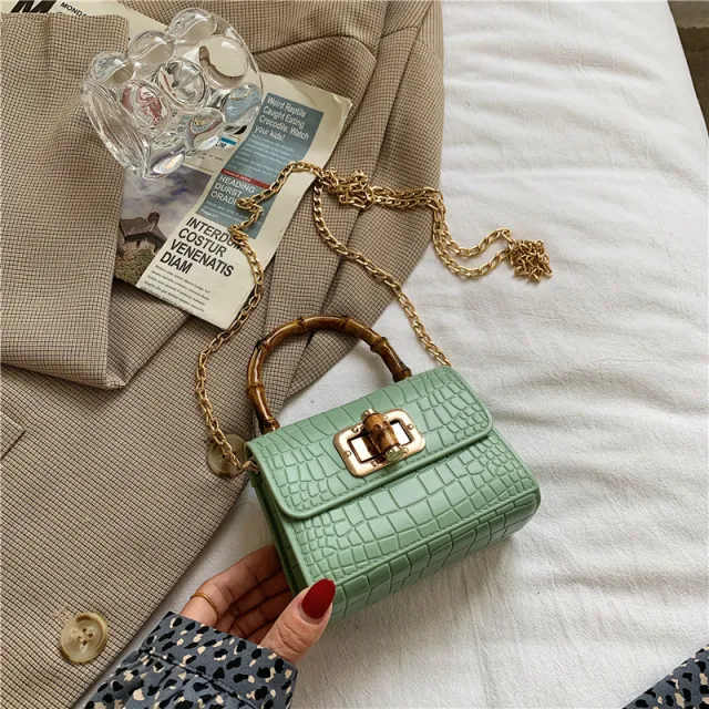 New Trendy Fashion Chain Messenger Bag Green - Shop at LoveMi