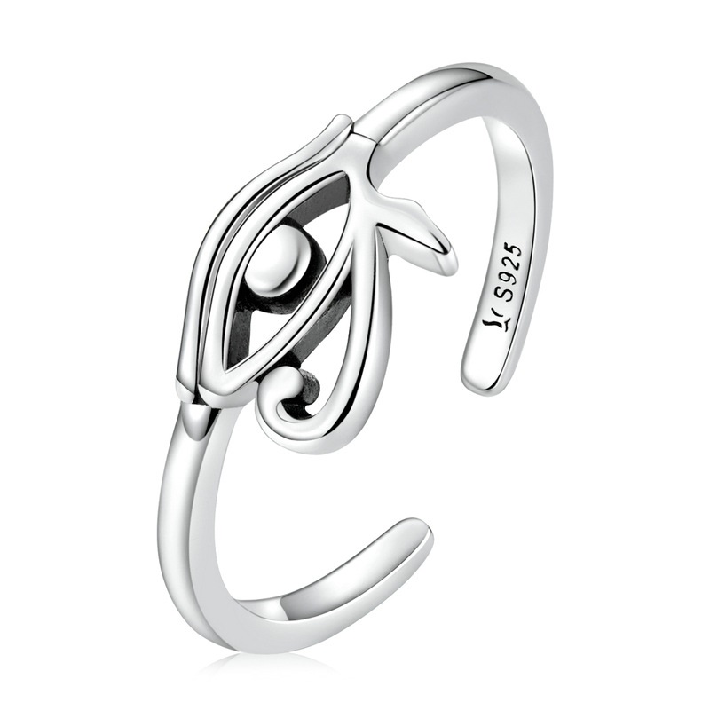 Title 3, Sterling Silver S925 Simple Eye Guard Ring