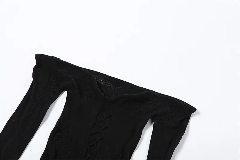 Women's Mesh See-through One-neck Hollow Jumpsuit