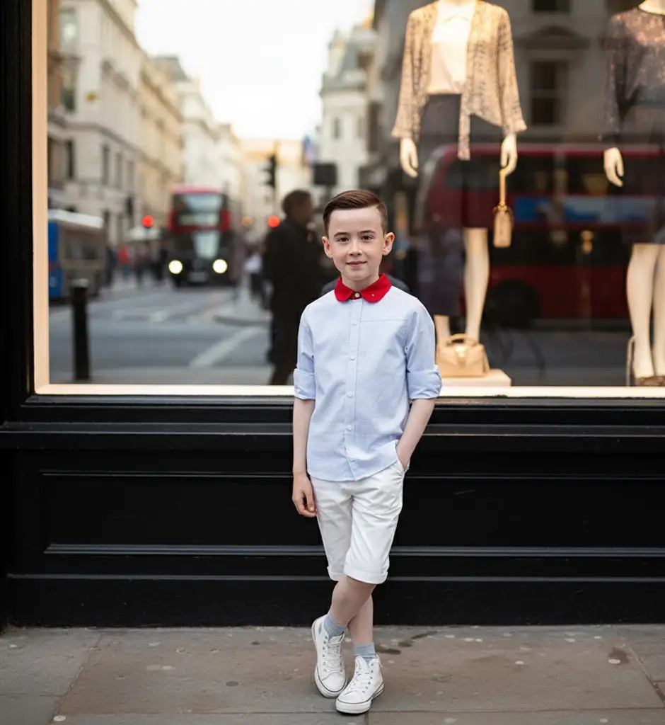 Boys Spring Long Sleeve Shirt Kids School Uniform Cotton Formal Shirt 6-12Y