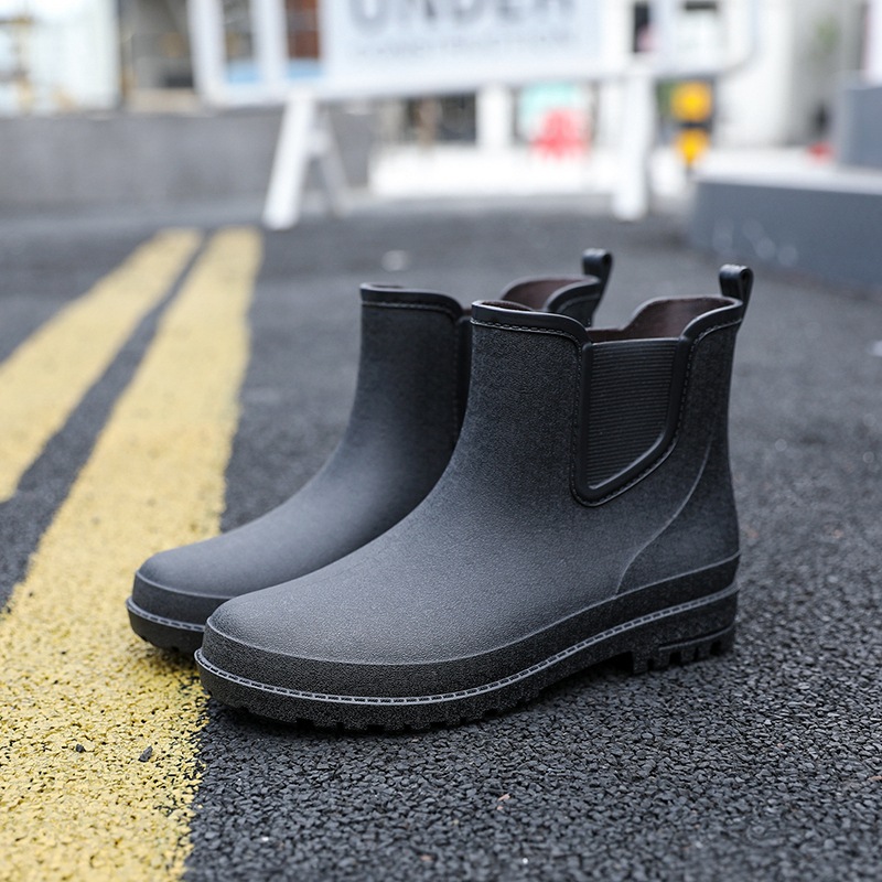 Title 3, Short Tube Water Shoes Men Rain Boots Autumn An...