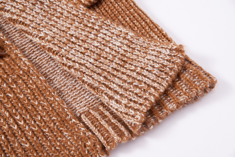 New Korean Men's Hooded Knit Cardigan Sweater