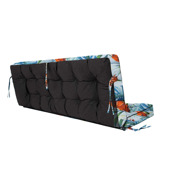 Outdoor Swing Cushions 55Inch,Waterproof 4in Thick Porch Swing Cushion Replacement With Backrest And Ties,Comfortable2-3Seat Pation Swing Pad For Backyard,Garden,Lawn,Outdoor Furniture Qingxin Summer — view 4