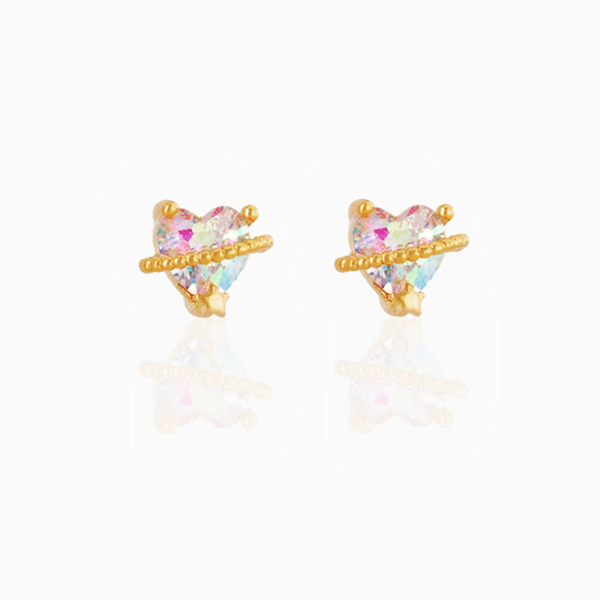 Title 6, New Unicorn Heart Zircon Earrings For Women