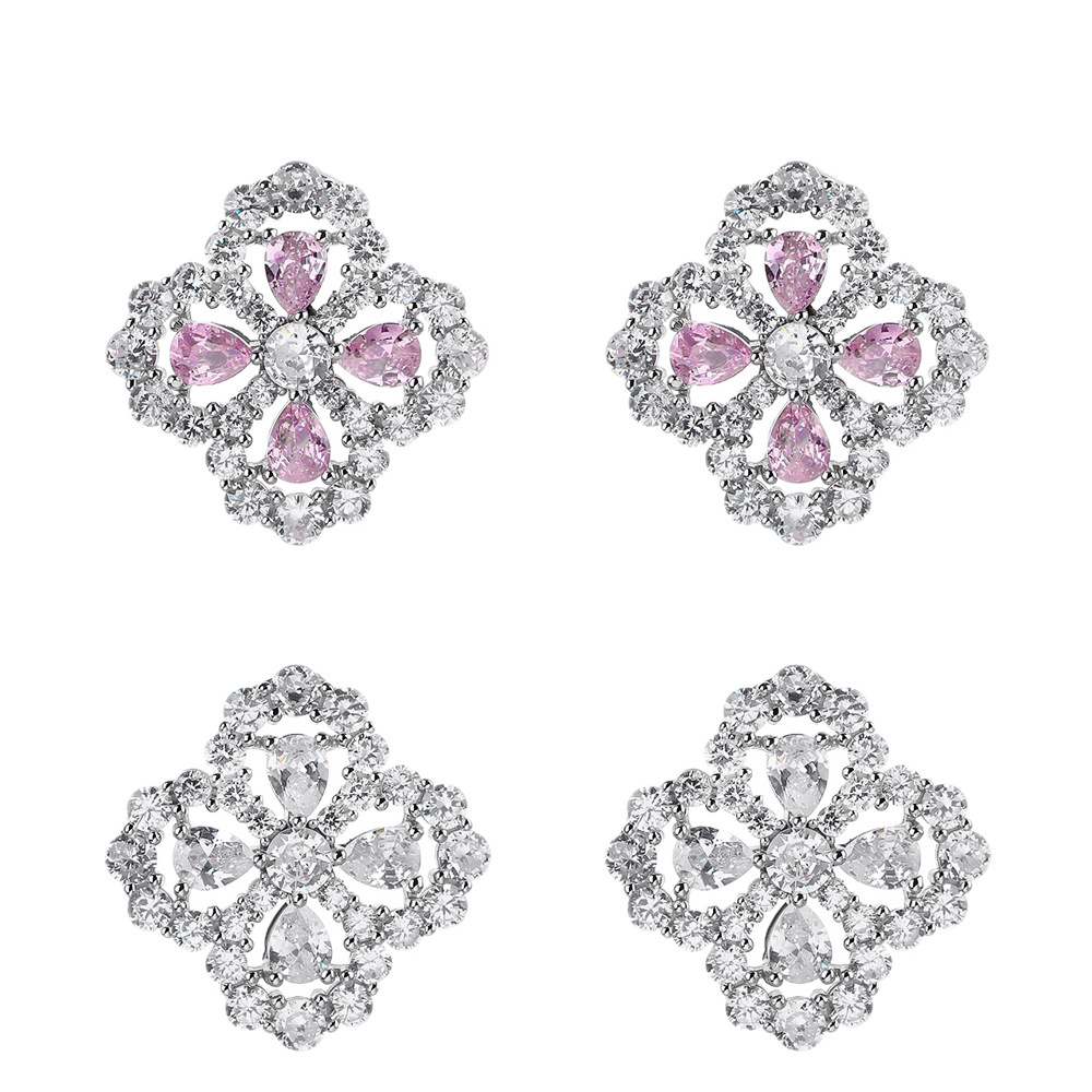 Title 6, Boucles doreilles Snow Full Diamond en zirconi...