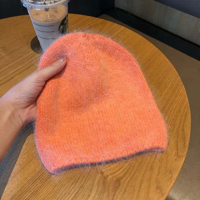 Warm And Versatile Korean Version Of The Netflix Straight Bun Head Creamy Orange - Shop at LoveMi