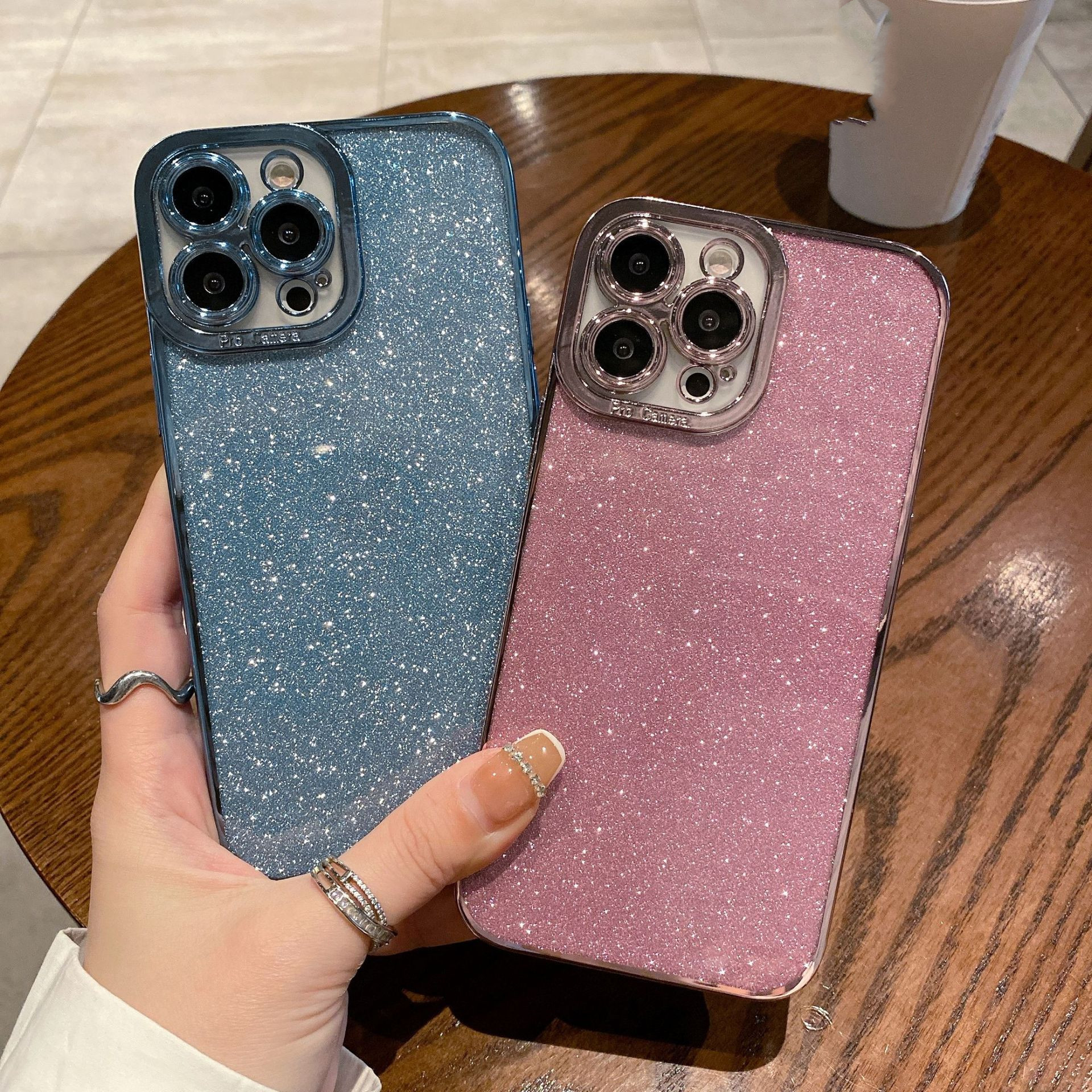 Pupil Eye Electroplating Glitter Mobile Phone Case Transparent Drop-proof