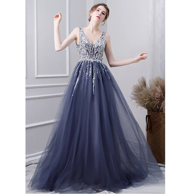 Noble And Elegant Long Annual Conference Host Dress Grey - Shop at LoveMi