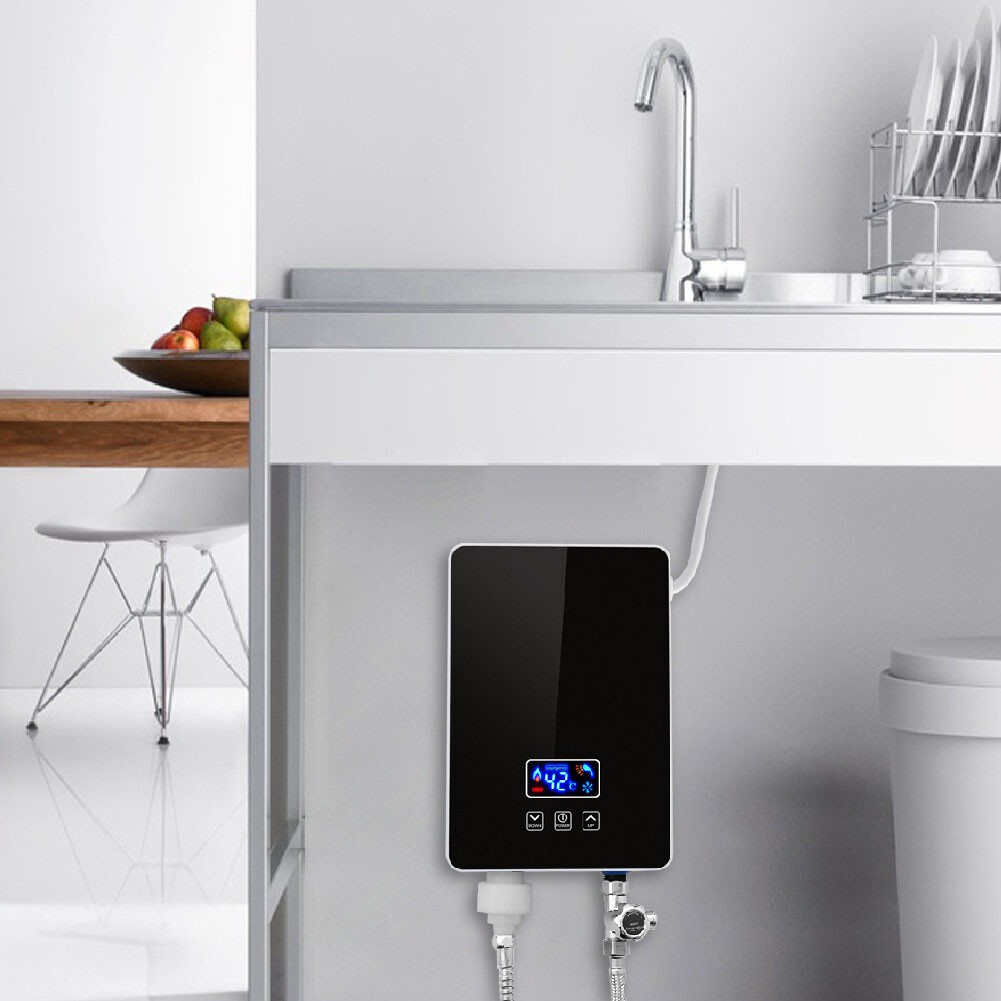Electric Tankless Instant Water Heater Boiler For Kitchen Bathroom Caravan