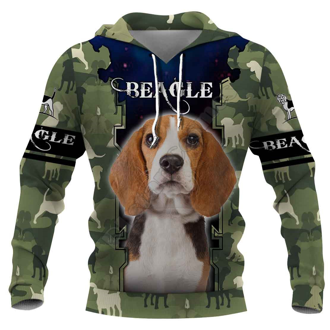 Camouflage Dog 3D Digital Printed Sweatshirt Hoodie