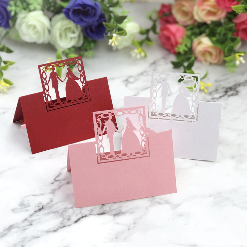 European-style Wedding Seat Holding Hands Small Table Card — foto 2