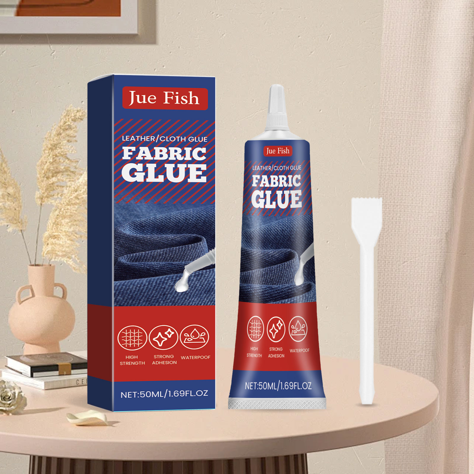 50g Bottle Of Fabric Adhesive-1 Scraper1box