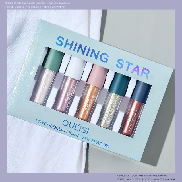 Pearl Glitter Set Lazy Sequin Liquid Eyeshadow 5Colors Set - Shop at LoveMi