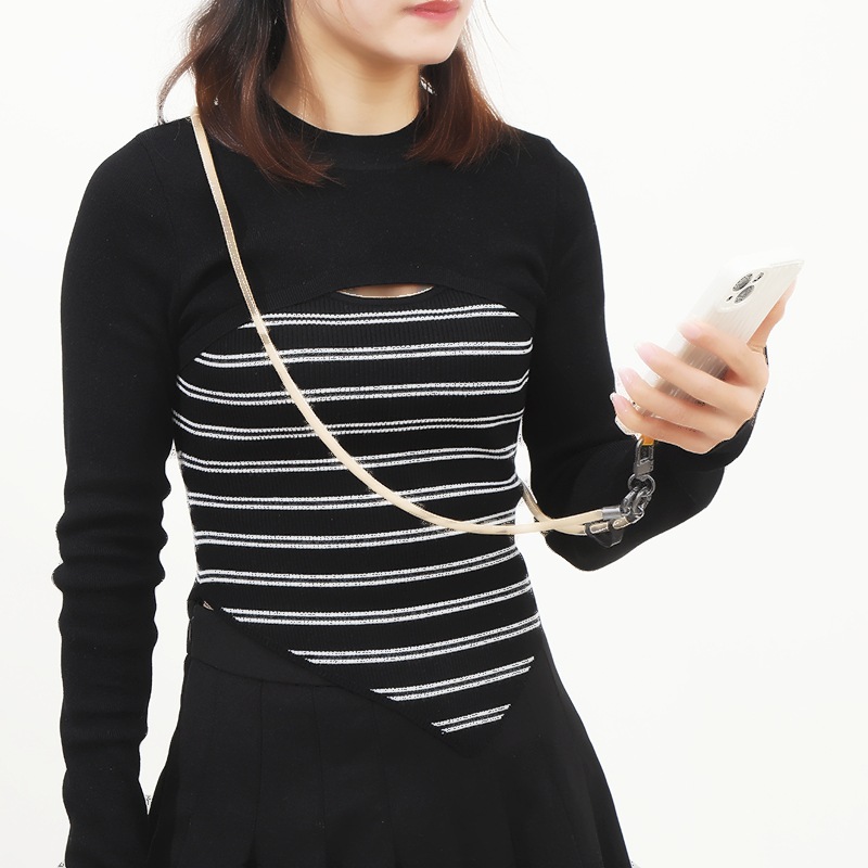 Leather Mobile Phone Lanyard Anti-lost Crossbody Back Halter Strong Durable Strap Rope