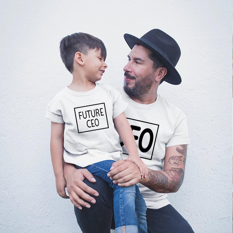 Title 4, Zomer T-shirt met CEO brief print voor ouders e...