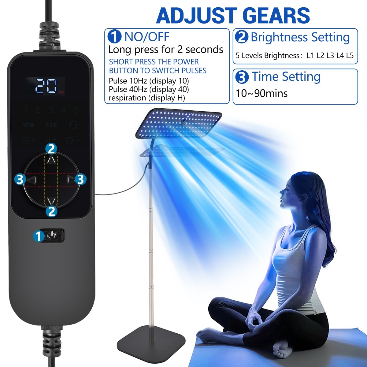 For Home Facial Tanning Light Face Body Tanner Full Blue Sun Solarium Lamp 50W — image 3