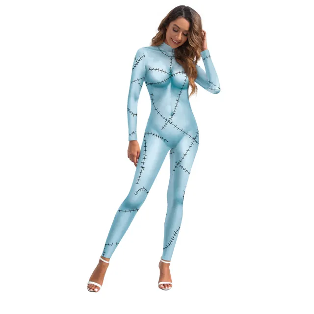 Halloween Christmas Horror Night Cos Costume Sally Role Playing 3D Digital Printed One Piece Pants B142450 L - Shop at LoveMi