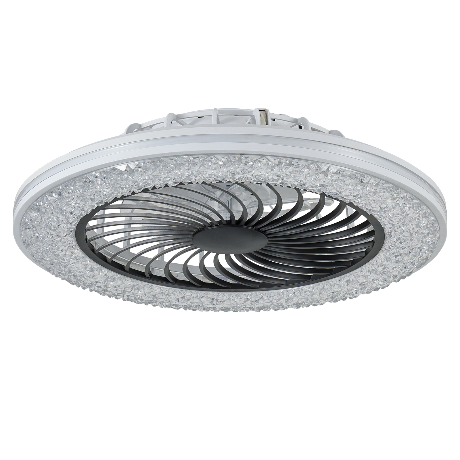 23 Inch Led Enclosed Ceiling Fans With Lights, RGB Bladeless Modern Ceiling Fan... 2