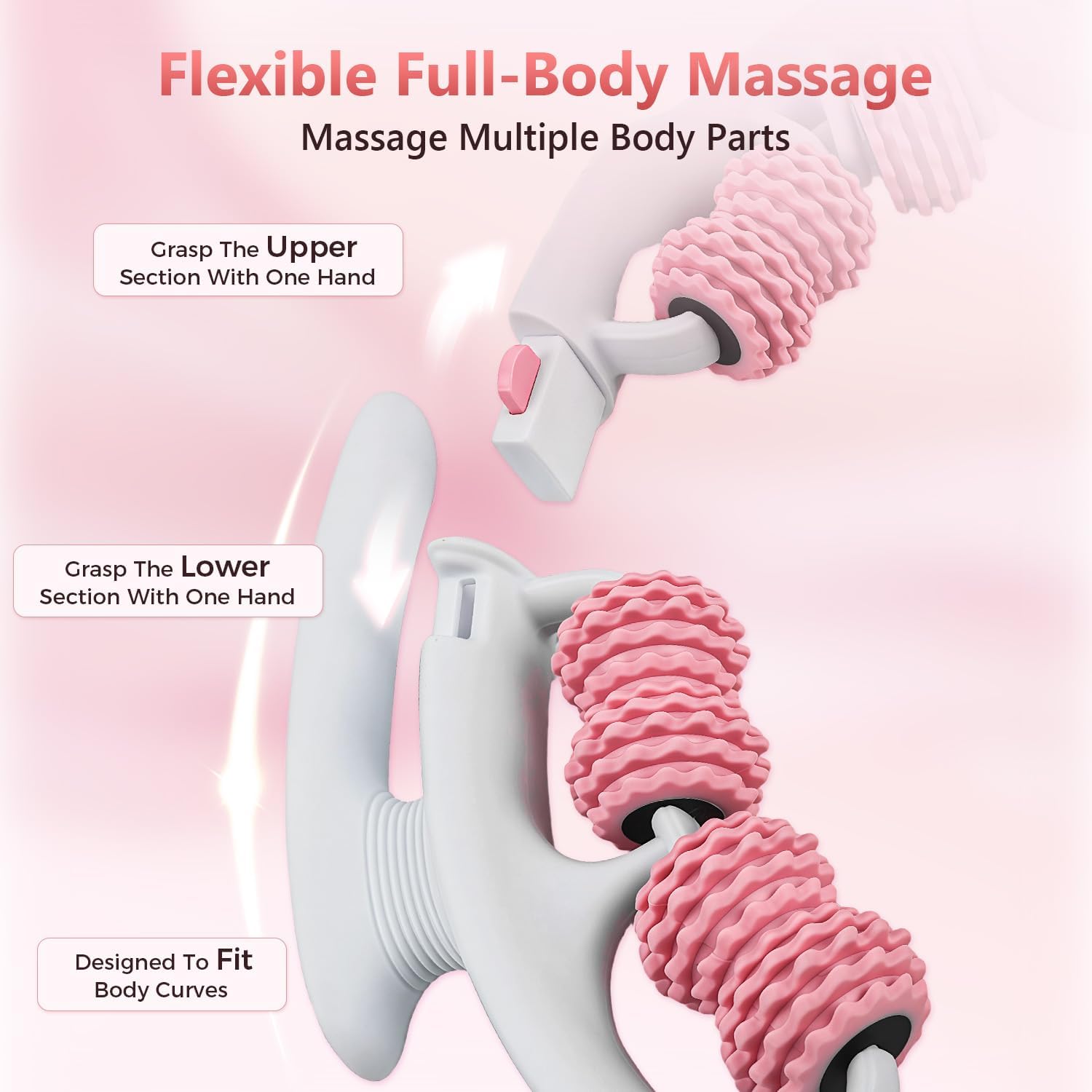 Anti-Cellulite Massage Roller Lymphatic Drainage Deep Tissue Fascia Blaster Muscle Roller For Legs Buttocks Body Sculpting Skin Smoothing Massage Tool