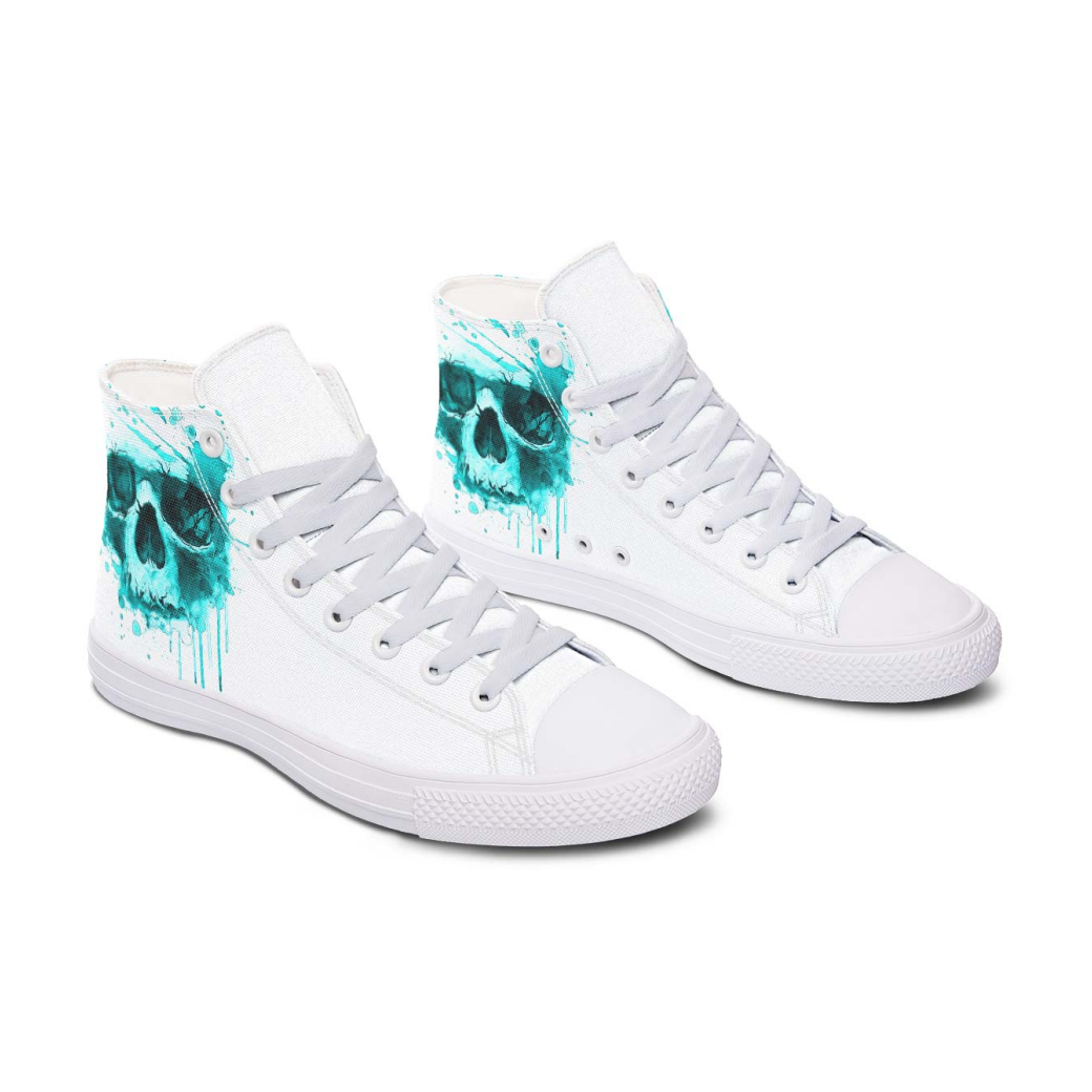 Fashion Printed Couple High Top Canvas Shoes