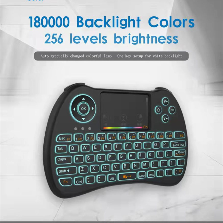 H9 Wireless Air Mouse Keyboard- Black Backlit