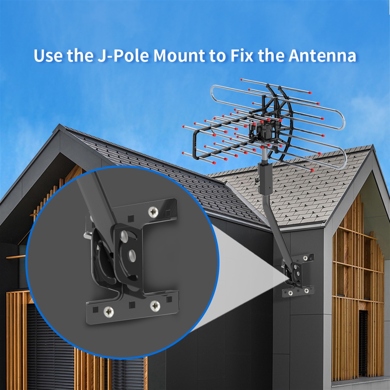 TA-851 PLUS 360 Degree Rotating UV Dual 174-860MHz 22-38dB Outdoor Antenna With Accessory Package