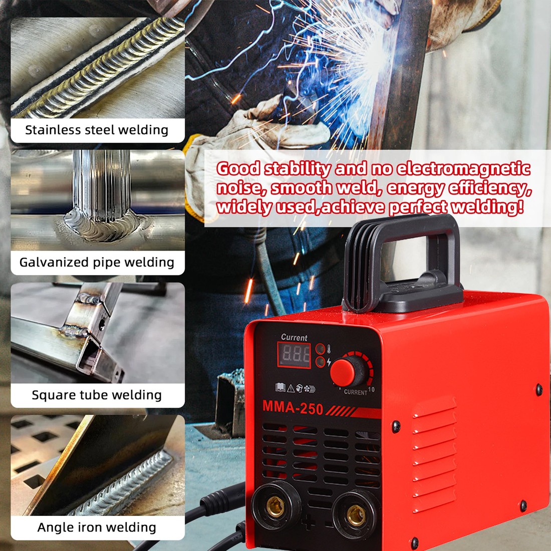 Mini Portable ARC MMA 250 Amp IGBT Inverter Welder Electric Welding Machine — image 3