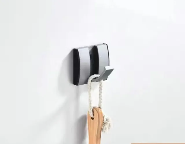 Space Aluminum Wall Invisible Coat Hook Bathroom Bathroom Free Punch Door Behind The Wall Wardrobe Metal Coat Grey - Shop at LoveMi