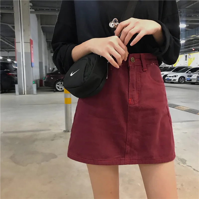 Design Pleated Embroidered Floral Skirt Women - Red Wine