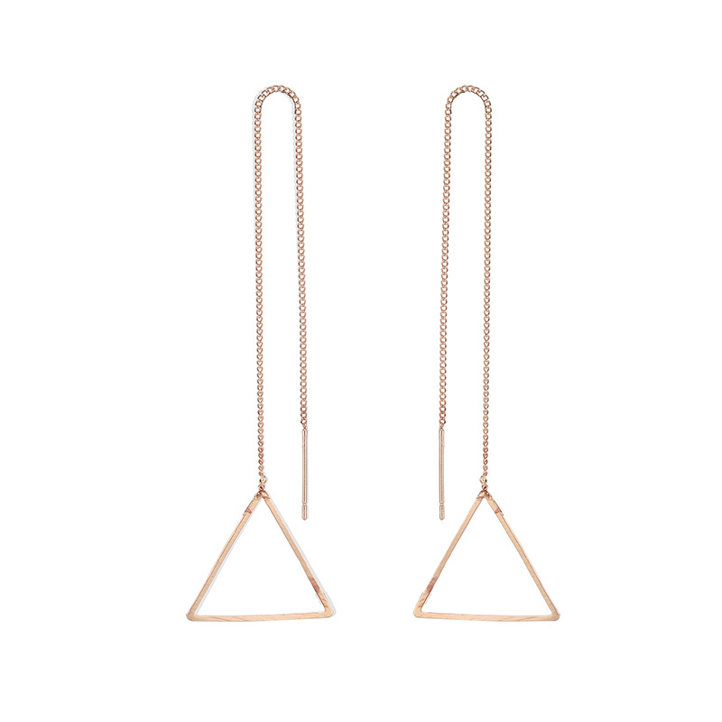 European Simple Love Triangle Hexagonal Ear Line